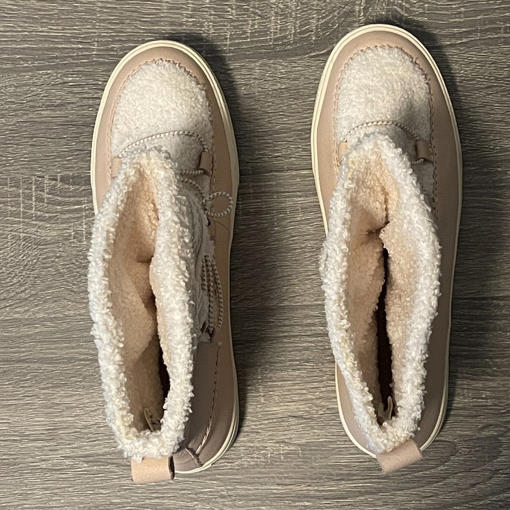 TOMS Women's 9.5 Faux Shearling Winter Boots Pink Blush Tan Fleece Lined EU 41 - Picture 7 of 9